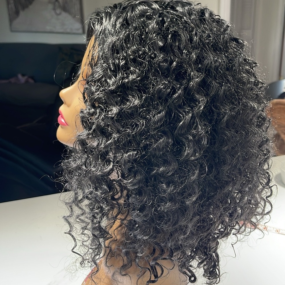 HAIR, 15-16” long, deep waves/loose curls, Afro, Black